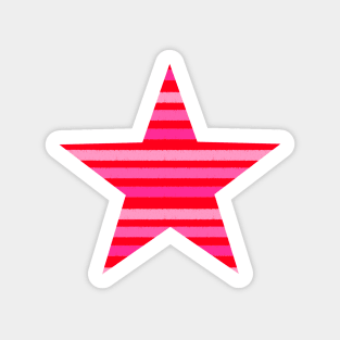 Pink and Red Stripes Sticker